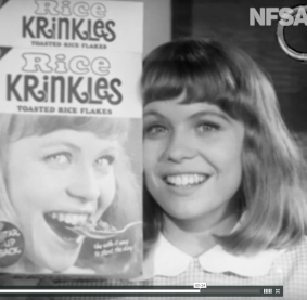Jacki Weaver in a 1965 commercial for Rice Krinkles. 