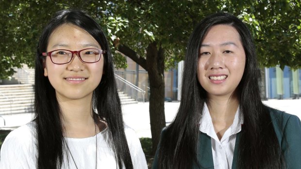 Canberra College year 12 student Jiheng Xu and Canberra Girls Grammar School year 12 student Vanessa Ma both received a Certificate of Excellence from the ACT Board of Senior Secondary Studies. 