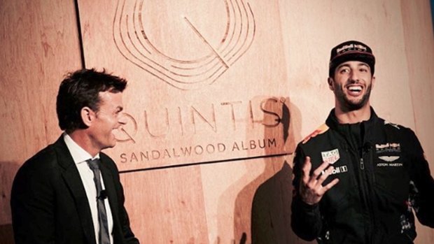 Adam Gilchrist and Daniel Ricciardo, ambassadors for Quintis.