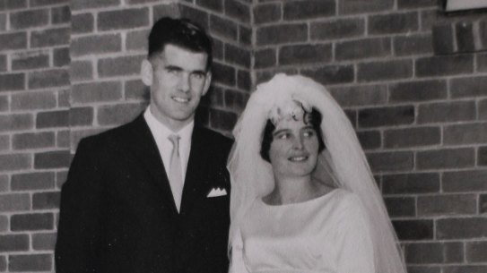 Robin and Barbara Collins on their wedding day.