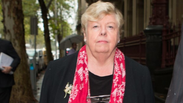 Former chief commissioner of Victoria Police, Christine Nixon, arrives at court on Monday.