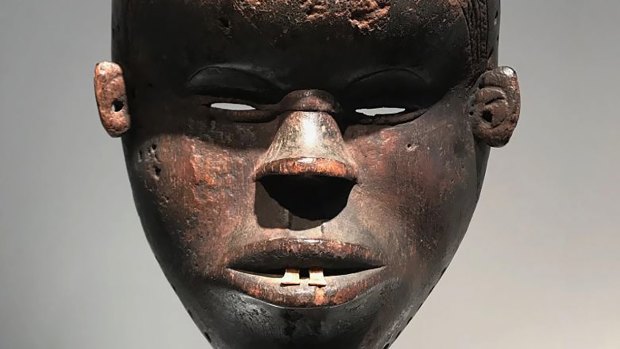 A 19th-century Dan Mano mask from Liberia sold at the Brafa art fair in Brussels. 