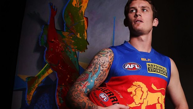 Dayne Beams kitted up in his Lions jersey.