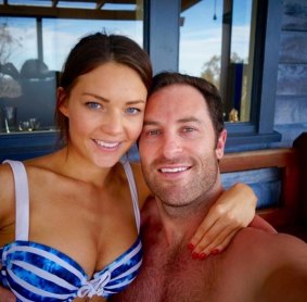 Sam Frost and Sasha Mielczarek in a photo he posted Thursday night.