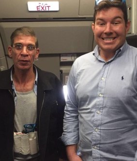 Peak stupid: British passenger Ben Innes gets the "best selfie ever" with a hijacker. 