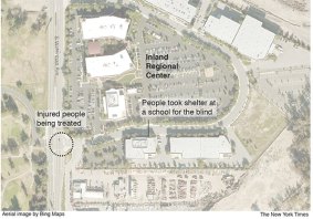Aerial map of San Bernardino shooting