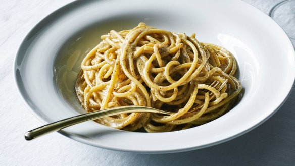 Cacio e pepe is one of the Good Food Guide dishes of the year. Chef Casey Wall's version at Bar Liberty in Melbourne (pictured) is the reviewers' pick.