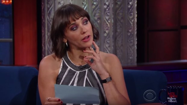 Rashida Jones teaching Stephen Colbert how to be a feminist.