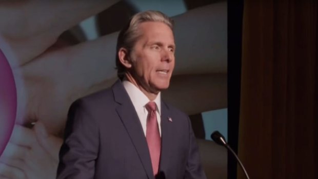 Gary Cole as a Trump-inspired wealthy politician.