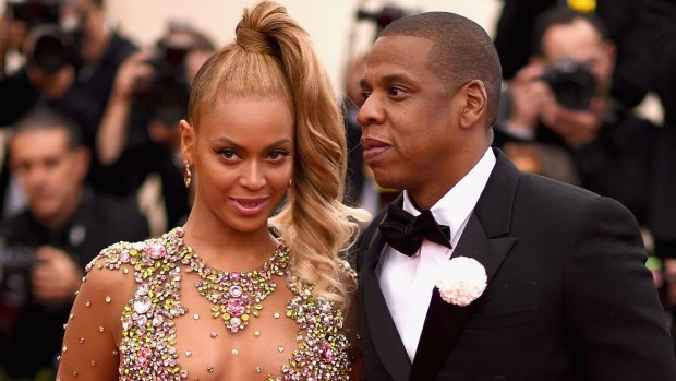 Beyonce and Jay Z at the Met Gala, a year after the infamous elevator situation.