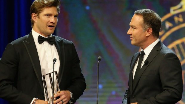 Bash smash: Shane Watson accepts the Twenty20 International Player of the Year Award.