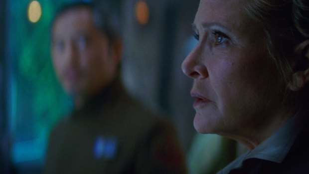 Carrie Fisher's character Princess Leia appeared in <i>The Force Awakens</i>.