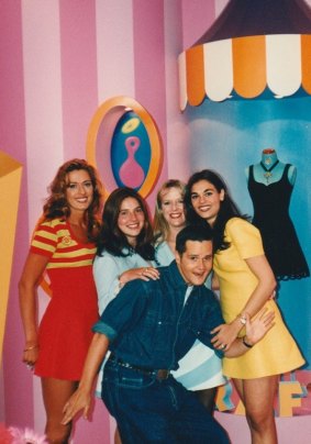 Christopher Graf with staff in his Chapel Street boutique in the 1990s.