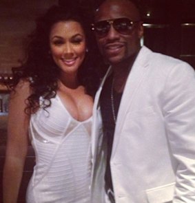 Bad split ... Mayweather with former fiance Shantel Jackson.