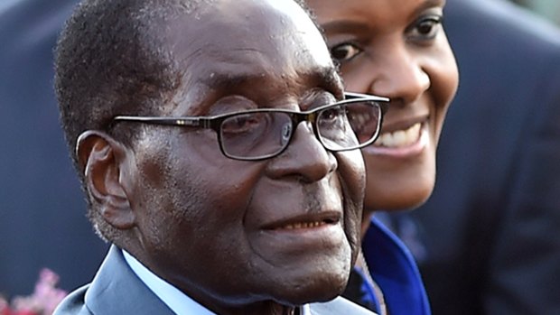 Zimbabwean President Robert Mugabe and his wife Grace in Pretoria this week.