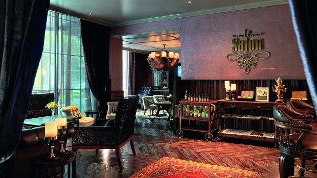 Le Salon bar and lounge at Hotel Muse, Bangkok.
