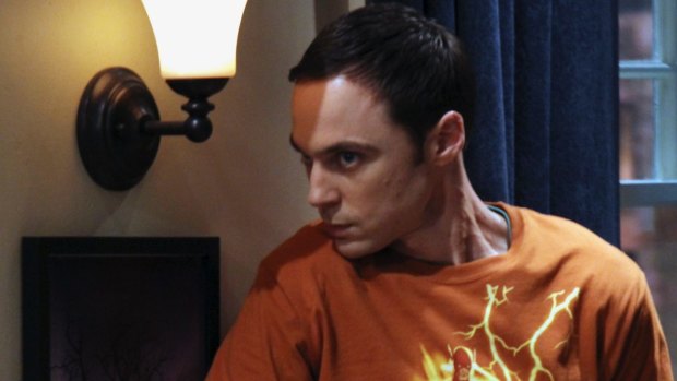 Jim Parsons as Sheldon Cooper in the Big Bang Theory.