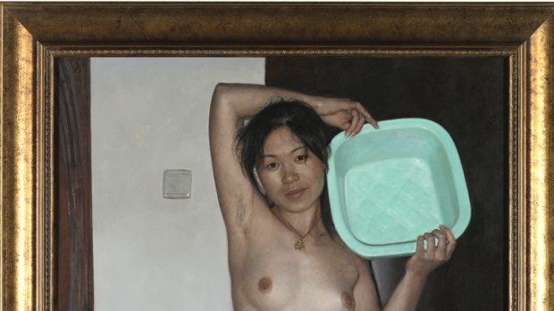 Wei Rong's <i>Poor Goddess</i> swaps nudity for nakedness in a reimagining of Ingres' <i>The Source</i>.