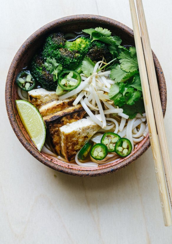 Speedy, vegan -friendly pho.