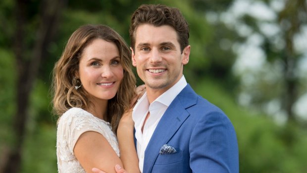 Laura Byrne and Matthew Johnson in The Bachelor Australia season 5 finale.