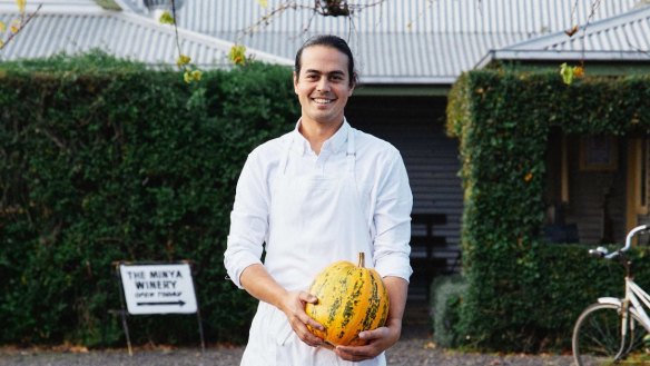 Tobin Kent outside his soon-to-open 12-seat restaurant, Moonah.