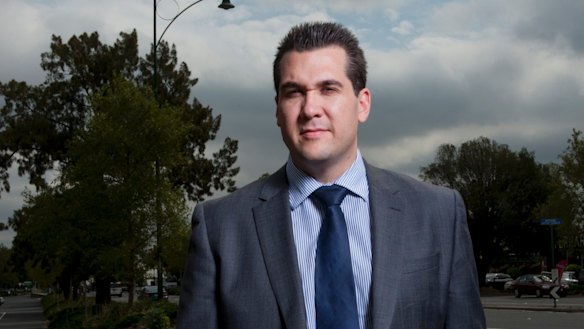 Assistant Treasurer Michael Sukkar in his electorate of Deakin.