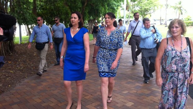 Labor leader Annastacia Palaszczuk announced her party's tourism policy alongside Airlie Beach candidate Bronwyn Taha on Thursday.