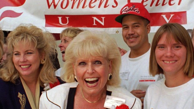 Jean Nidetch (centre), founder of Weight Watchers International, in 1995.
