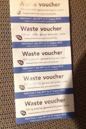 Brisbane City Council waste vouchers for 2017-2018 will include silver foil to stop people illegally photocopying them