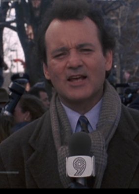 Bill Murray in a scene from <I>Groundhog Day</I>.