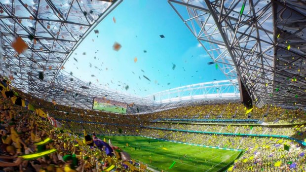 New and improved? An artist's impression of a rectangular ANZ Stadium. But is it really money well spent?