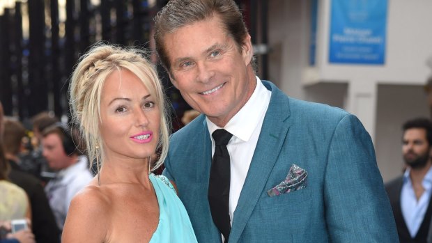 David Hasselhoff with wife, Hayley Roberts.