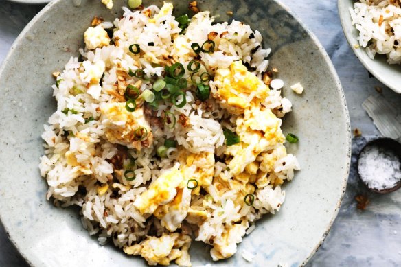 Adam Liaw's belly-warming garlic fried rice.