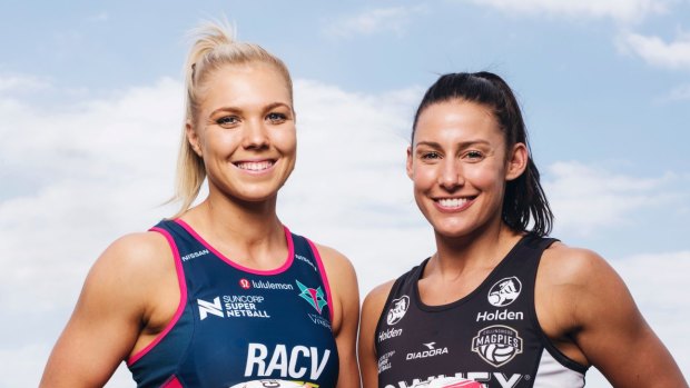 Leaders: Kate Maloney of the Melbourne Vixens and Madi Robinson of the Collingwood Magpies will do battle for the first time this weekend.