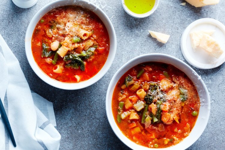 Karen Martini's minestrone with roasted vegetables