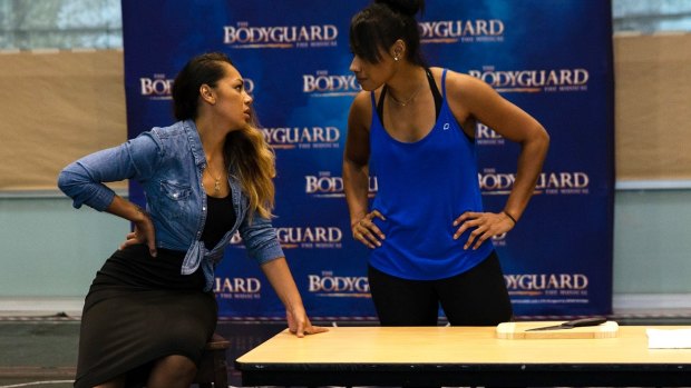 Prinnie Stevens (left) and Paulini rehearsing for a musical described as being as much an actor's show as it is a singer's. 
