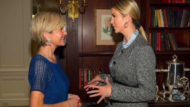 Foreign Minister Julie Bishop meeting with Ivanka Trump at the United Nations. 