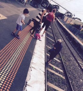 The toddler fell onto the tracks at Diamond Creek train station shortly before 11.30am.