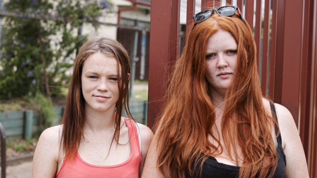 Single mum Erin (right) has taken homeless teenager Bailee (left) under her wing.