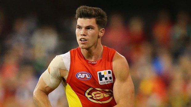 Knee battles: Gold Coast Sun Jaeger O'Meara has not played since April last year after rupturing his patella tendon in a practice match.