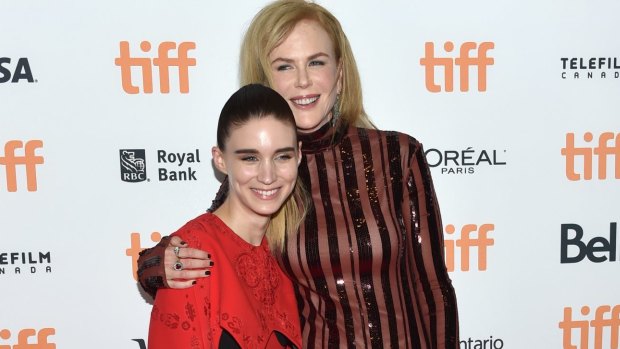 Rooney Mara, left, and Nicole Kidman arrive at the Lion premiere at the Toronto International Film Festival.
