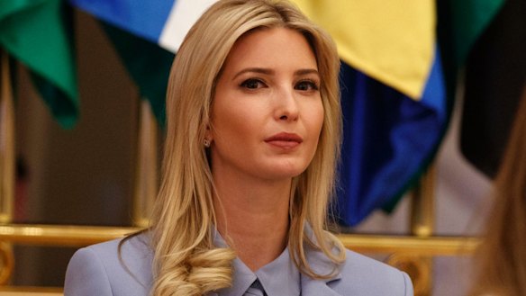 Ivanka Trump waits for her father's speech.