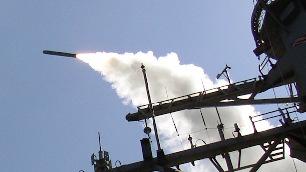 USS Porter launches a Tomahawk toward Iraq in 2003. 