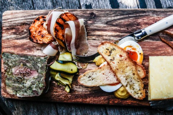 Northern Ground's antipasto platter features local ingredients including Forge Creek free-range eggs.