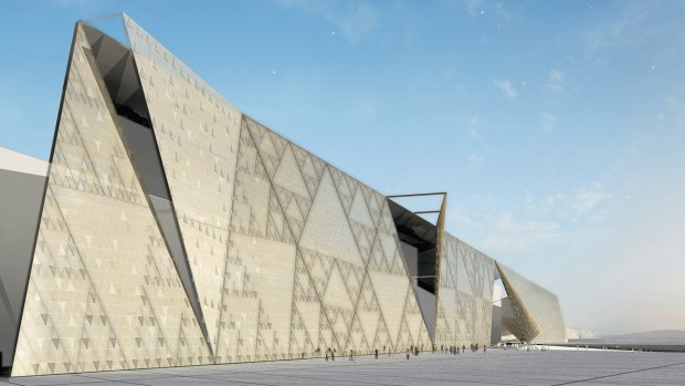 A rendering of the Grand Egyptian Museum. 