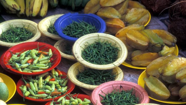 Enjoy fresh fruit and vegetables at the markets in Fiji.