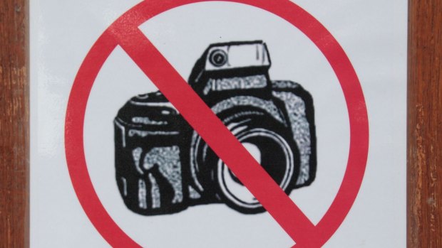 Stop and think before you snap: Photography might be banned.