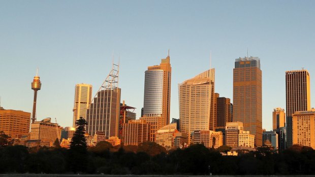 The Sydney city skyline.