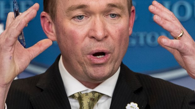 Budget Director Mick Mulvaney making a point.