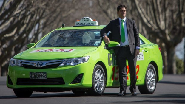 Harry Katsiabani, the director of Cabit, which is rolling out a fleet of Green, environmentally friendly hybrid cabs.